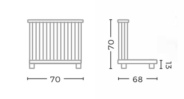 Maße Outdoor-Sessel Carol inkl. Polster - Gommaire