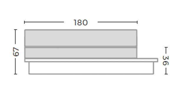 Maße Outdoor-Lounge Sofa Magnus aus massivem Teakholz Natural Grey
