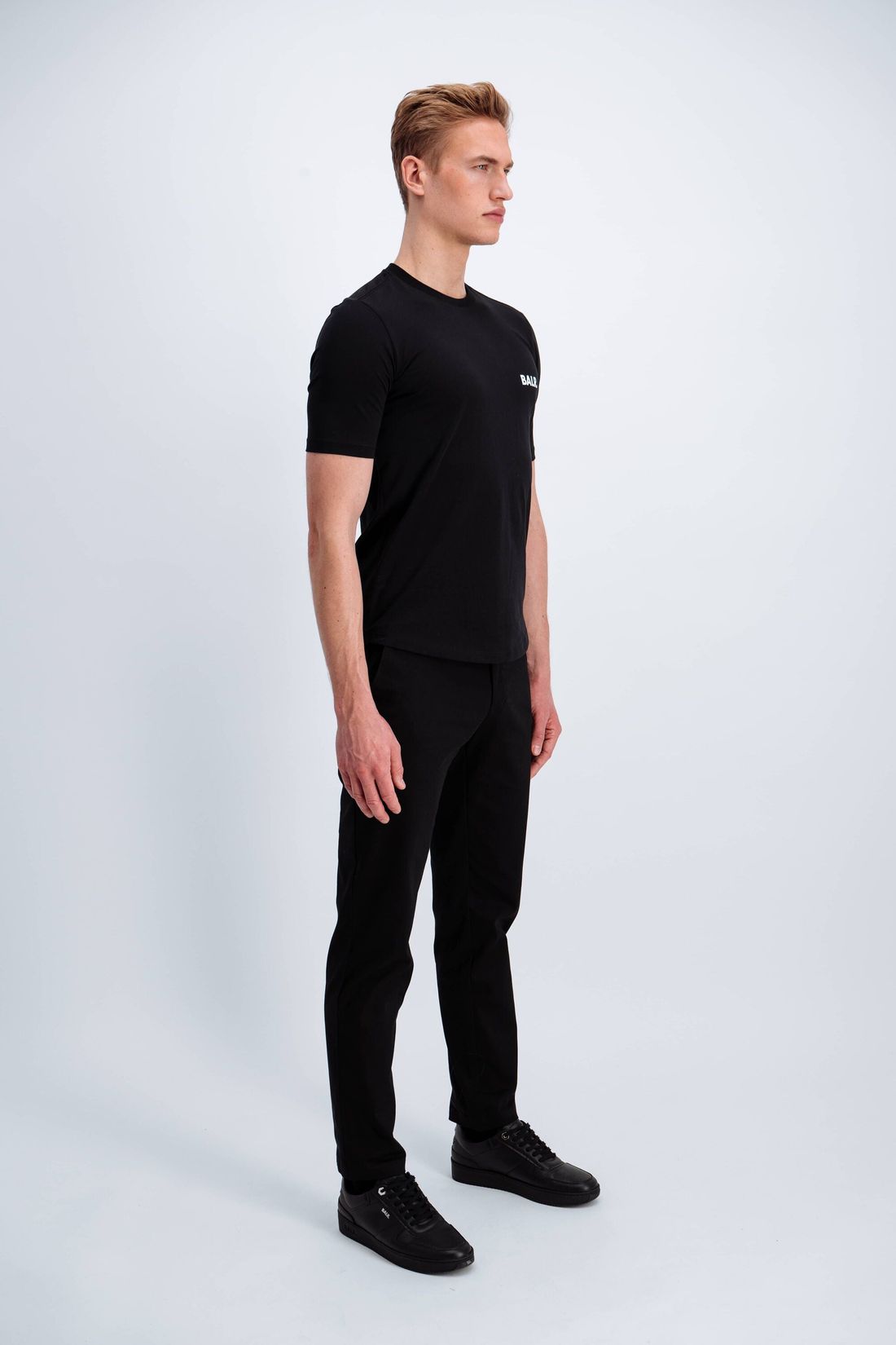 BALR. Herren T-Shirt Athletic Small Branded Chest Jet Black