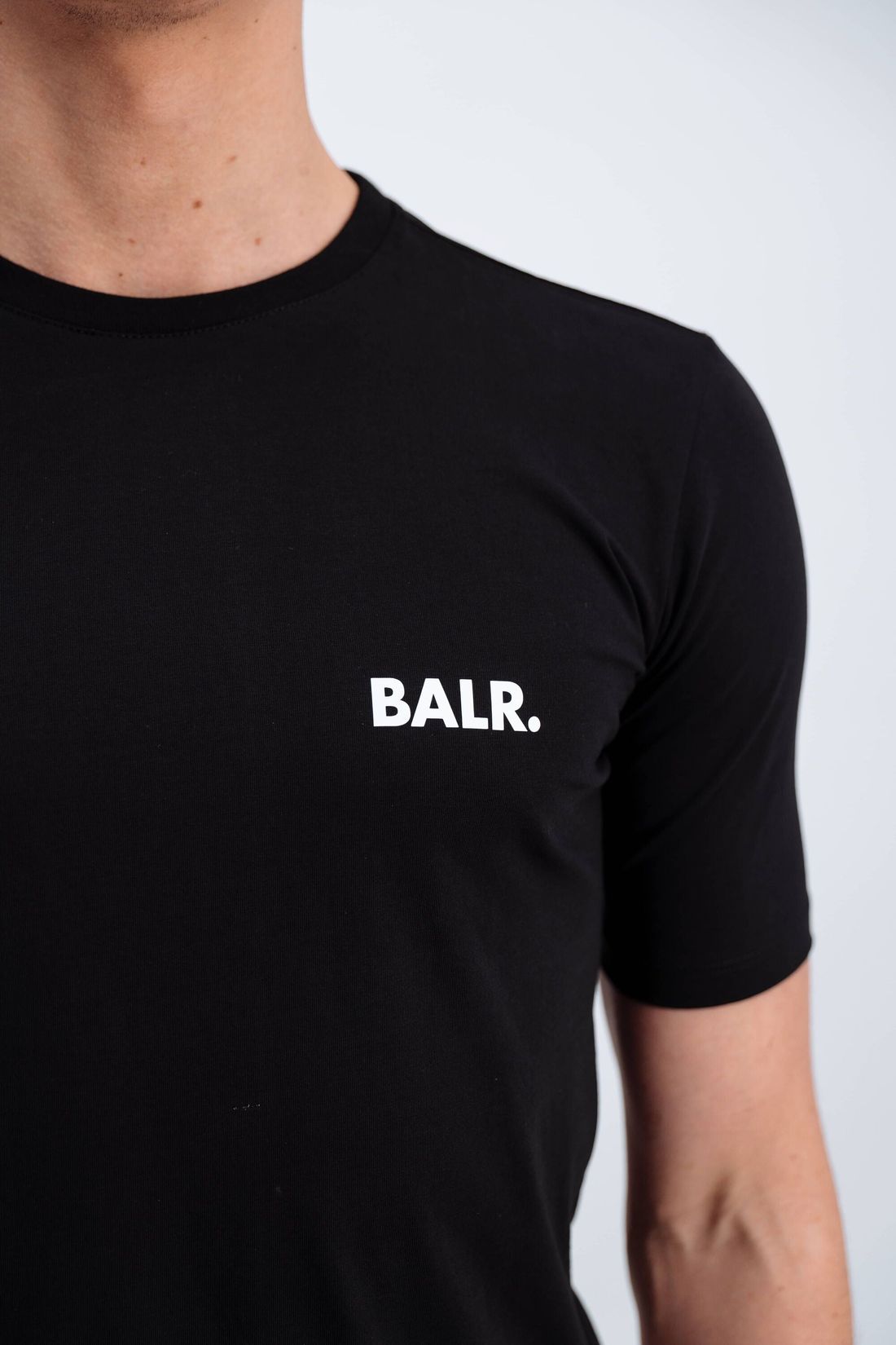 BALR. Herren T-Shirt Athletic Small Branded Chest Jet Black