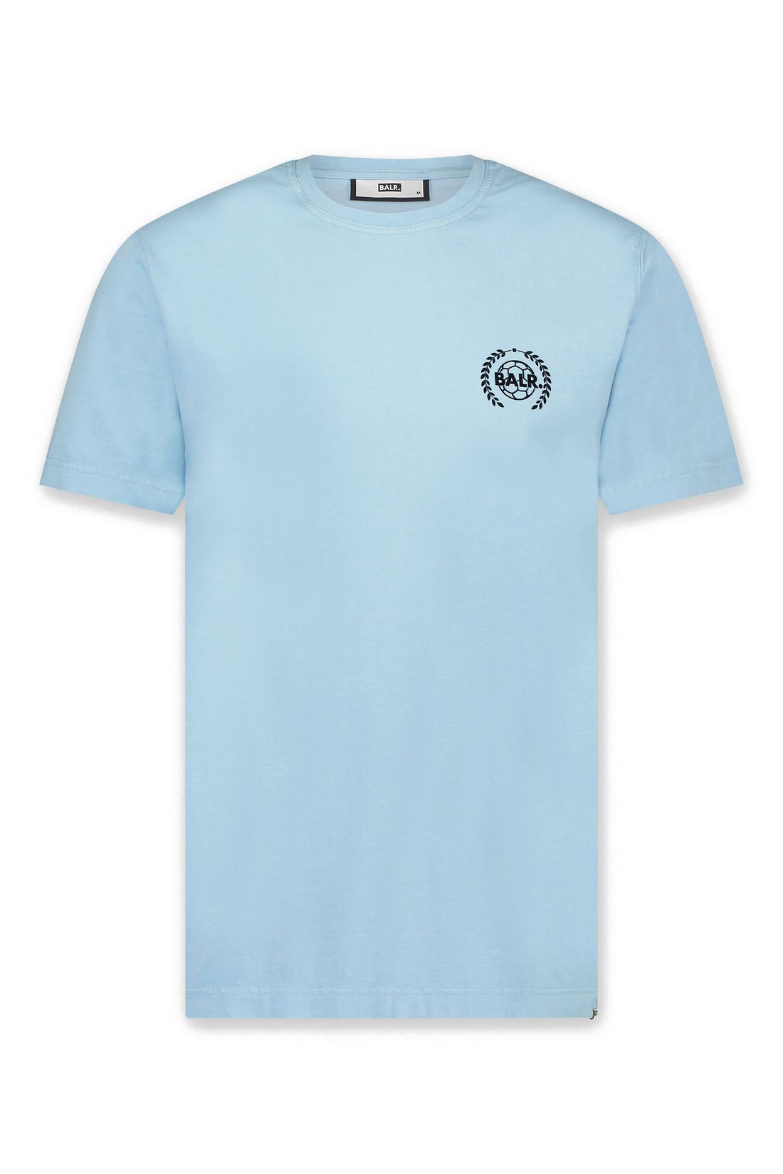 BALR. Herren T-Shirt Olaf Straight Crest T-Shirt Ice Wasched, hellblau