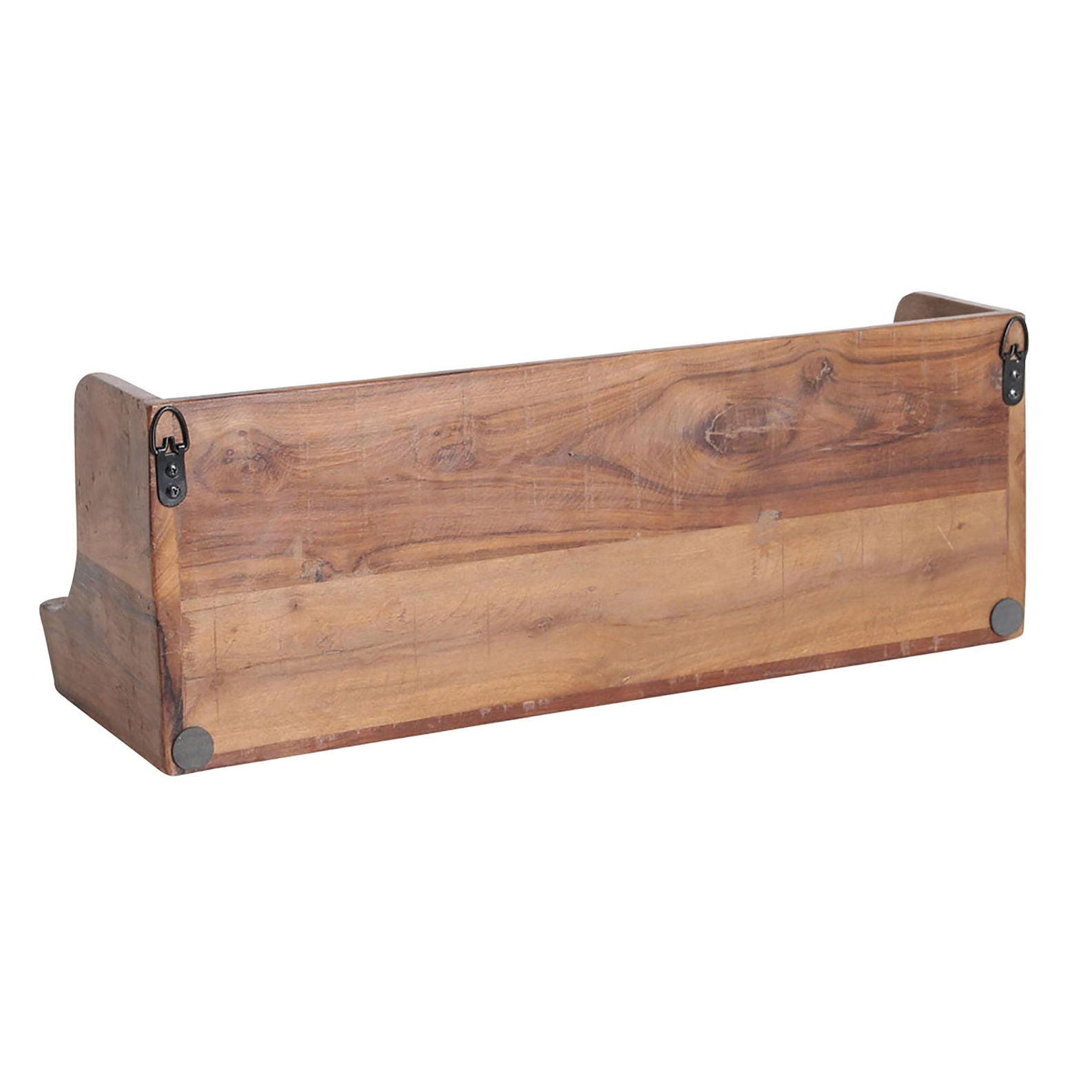 FSC-zertifiziertes Wandregal "Heritage" aus recyceltem Holz mit zwei Ablageflächen, Maße 60x23x23 cm, aus der Factory-Kollektion.