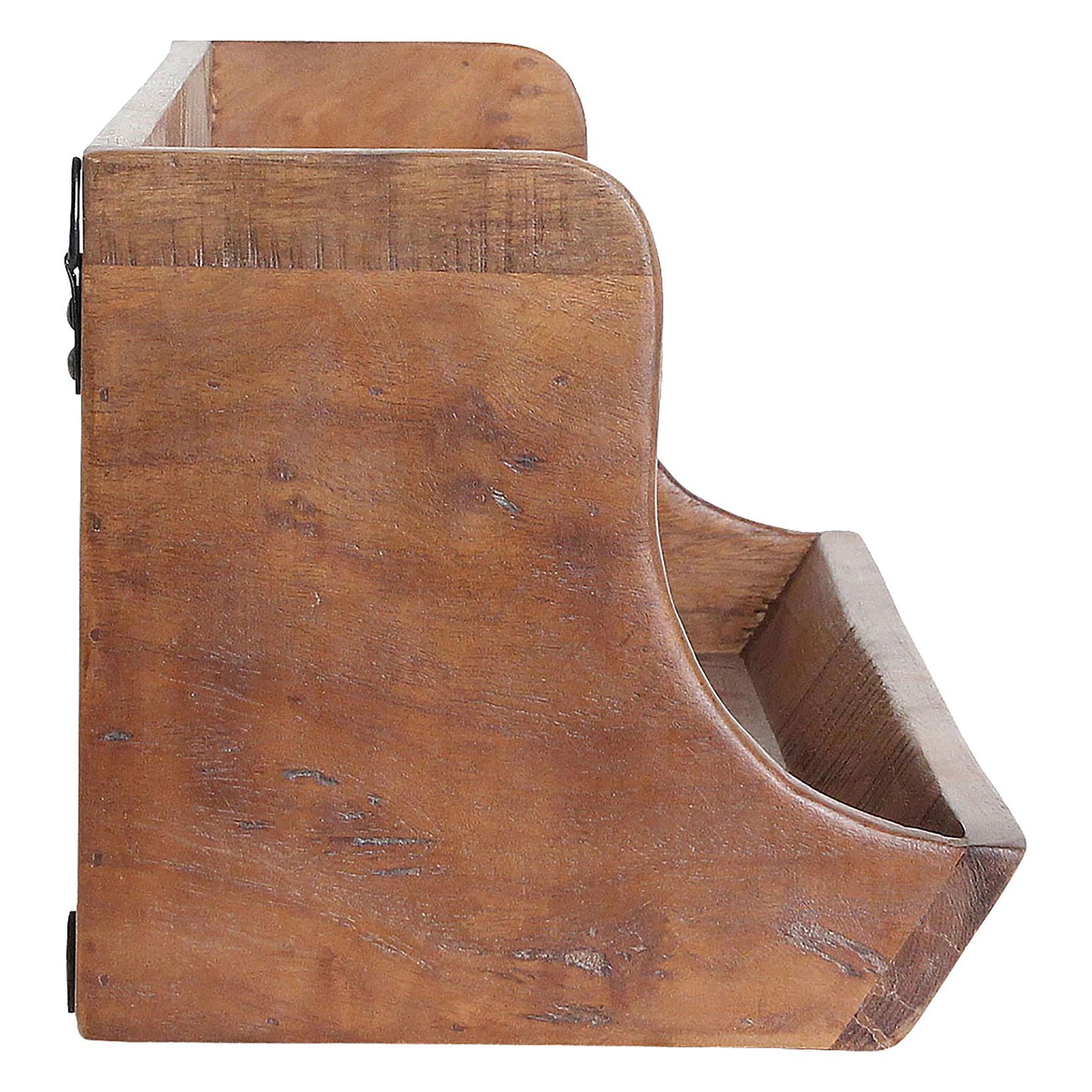 FSC-zertifiziertes Wandregal "Heritage" aus recyceltem Holz mit zwei Ablageflächen, Maße 60x23x23 cm, aus der Factory-Kollektion.