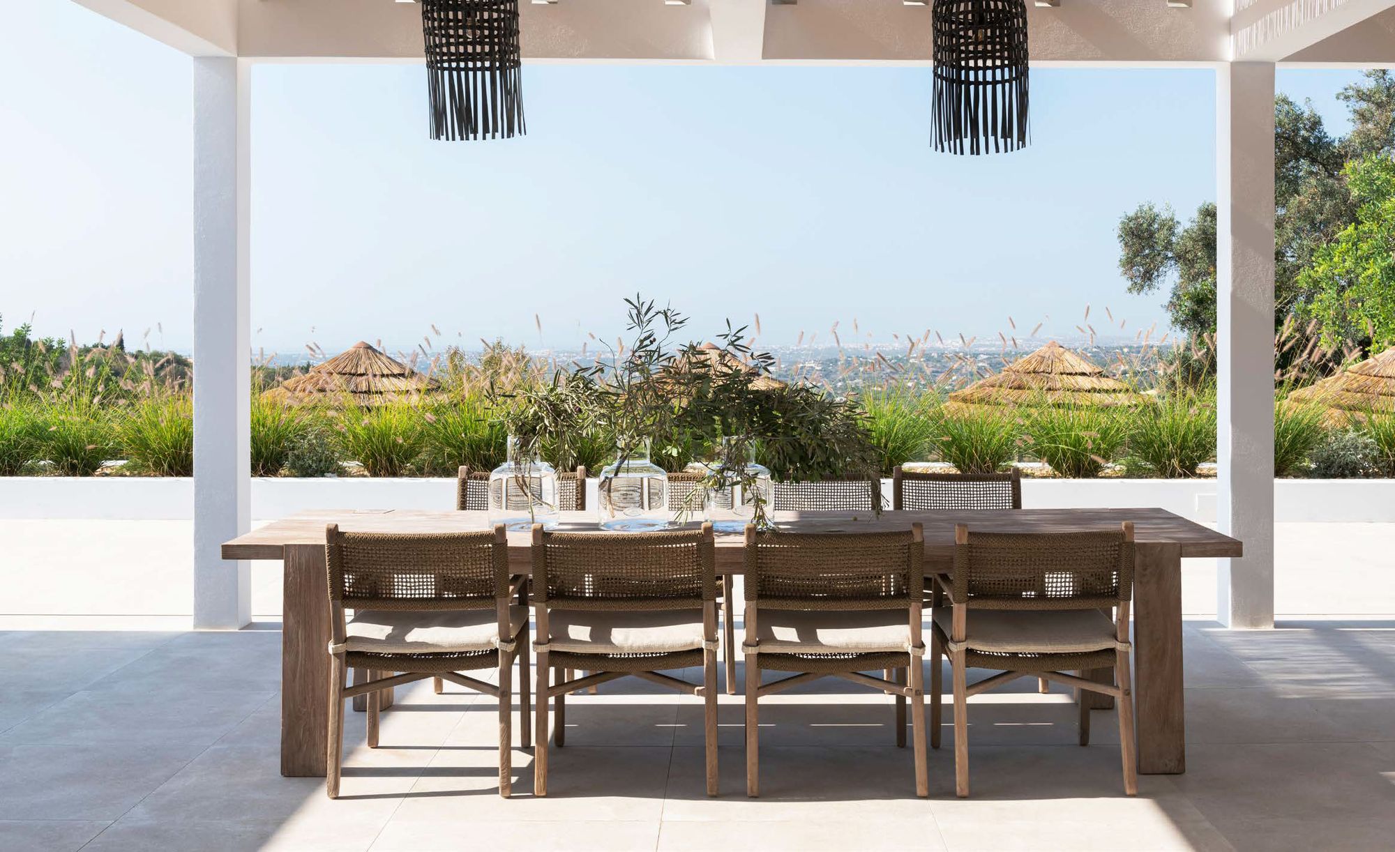 Outdoor Esstisch Maximus 330 x 95 x 75 cm mit Armchair Fiona - Gommaire I STUFF Shop