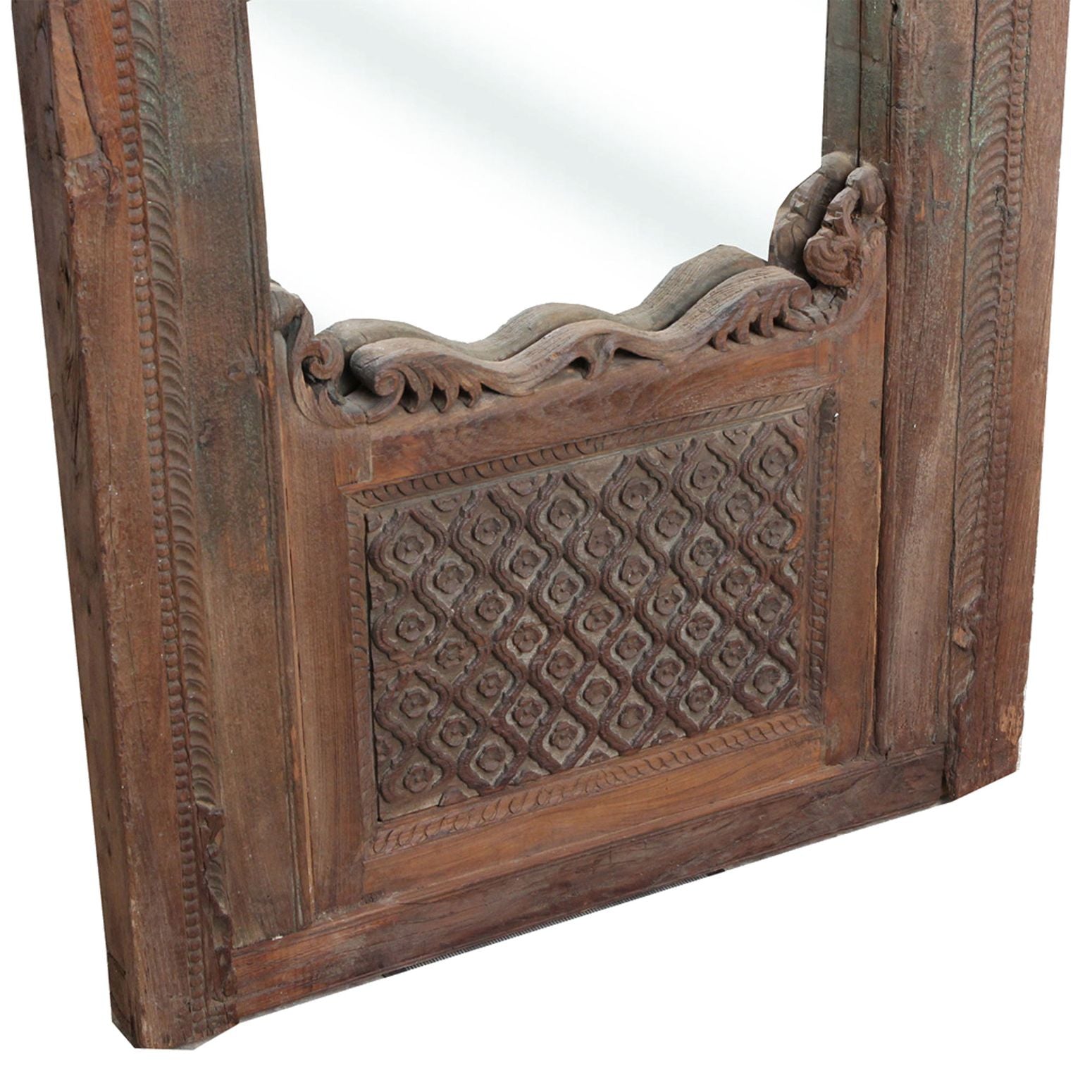 Orientalischer Wandspiegel Teak mit Schnitzereien