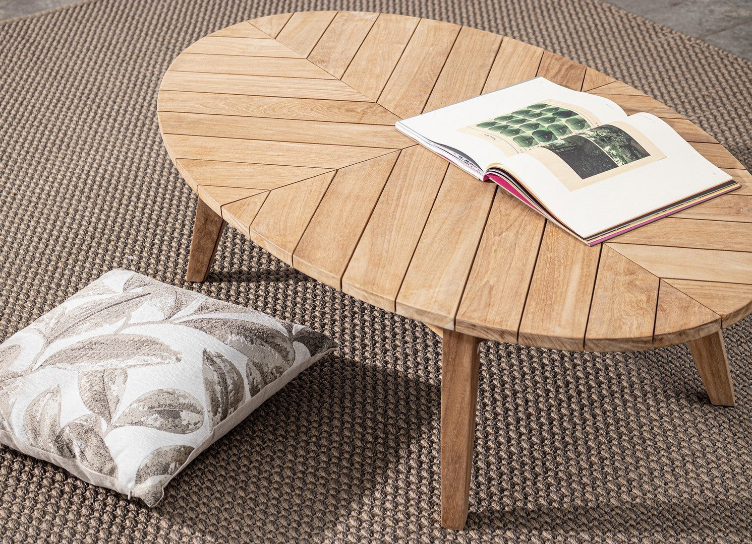 Outdoor Couchtisch Coachella Teak oval I Bizzotto