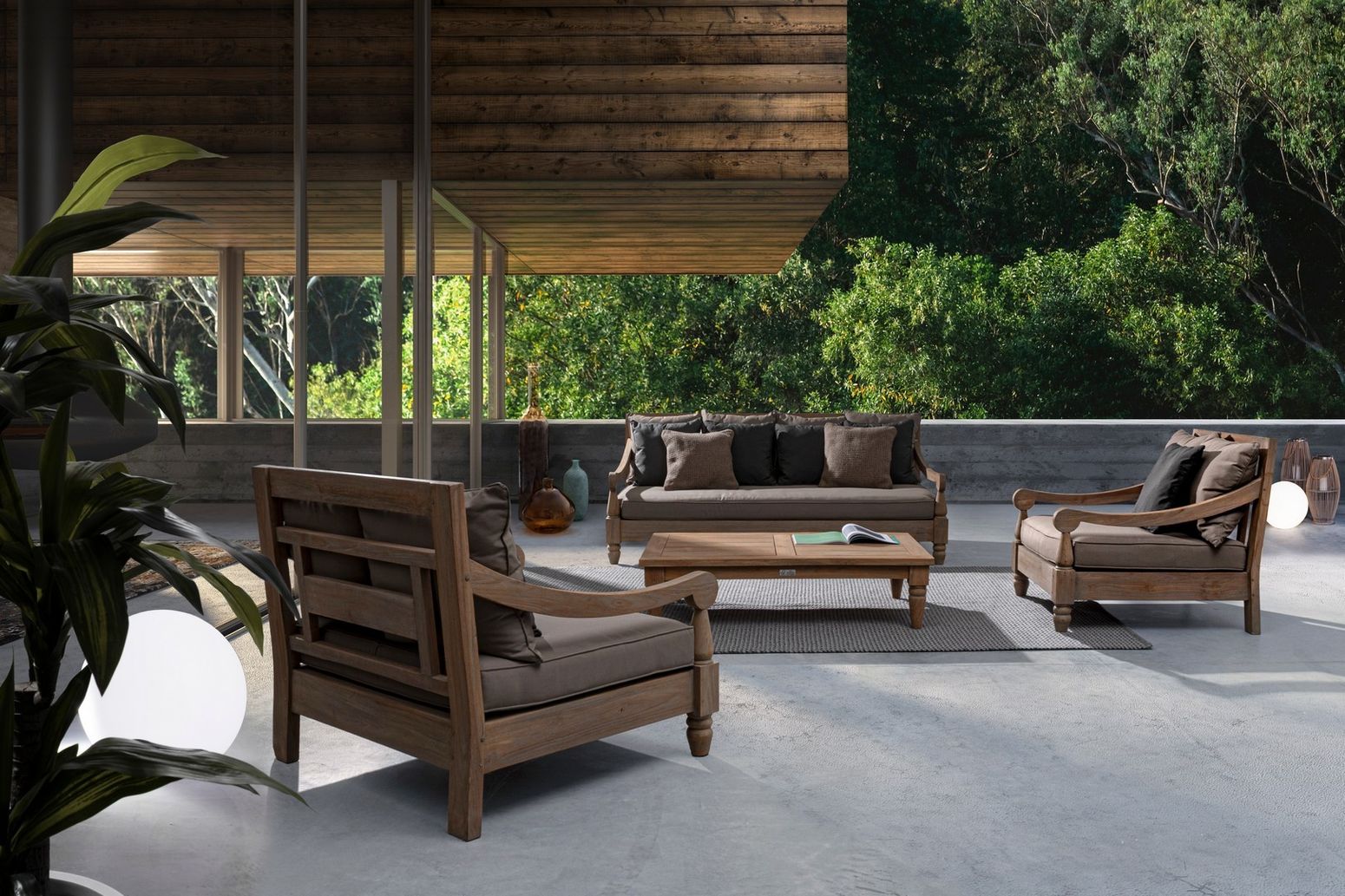 Daybed Bali Teak mit Kissen Bizzotto I STUFF Shop