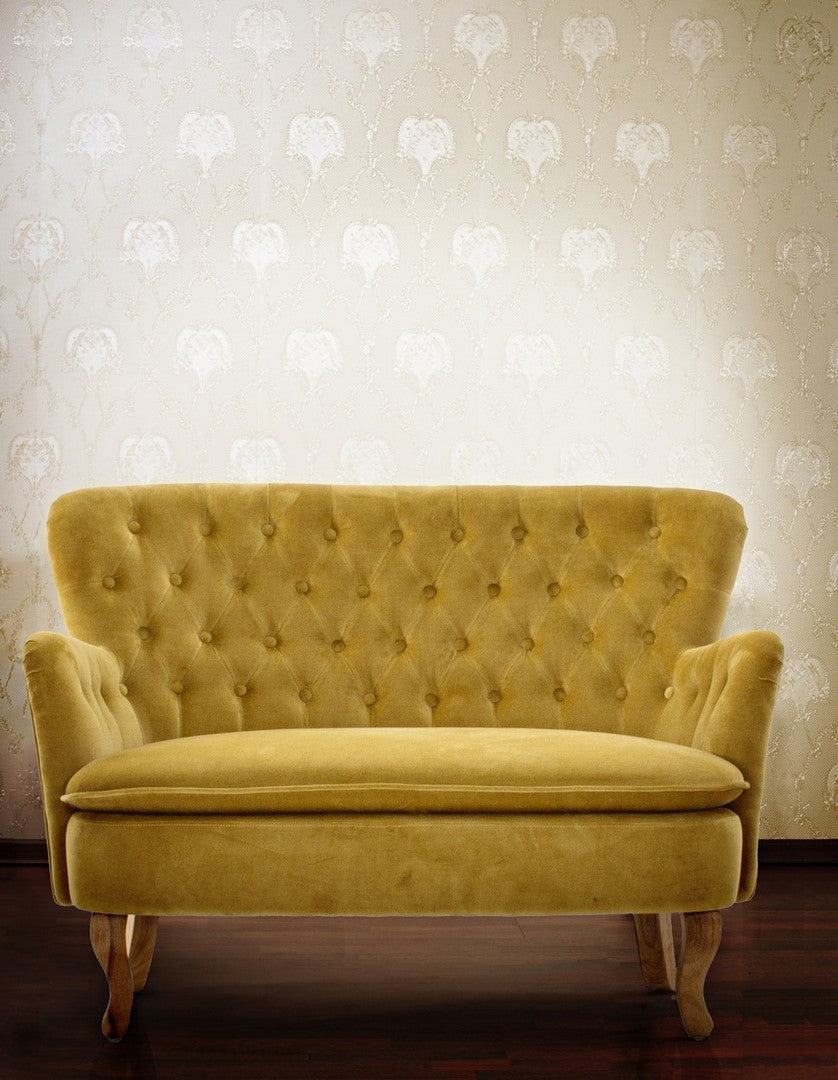 Sofa Orlins senffarben I STUFF Shop