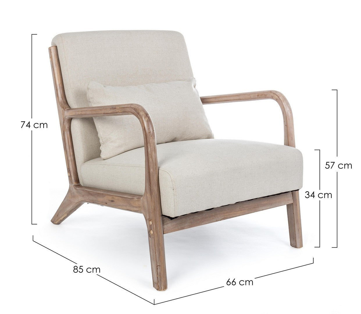 Sessel Ancilla in Natur von Bizzotto