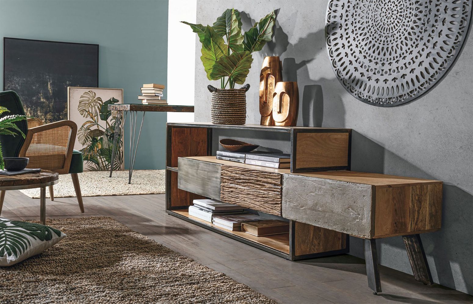 TV-Schrank Manchester 3 Schubladen von Bizzotto I STUFF Shop