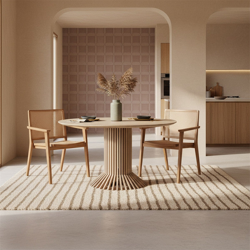 Wohnbeispiel mit Esstisch Loft Column aus Teakholz | STUFF Shop