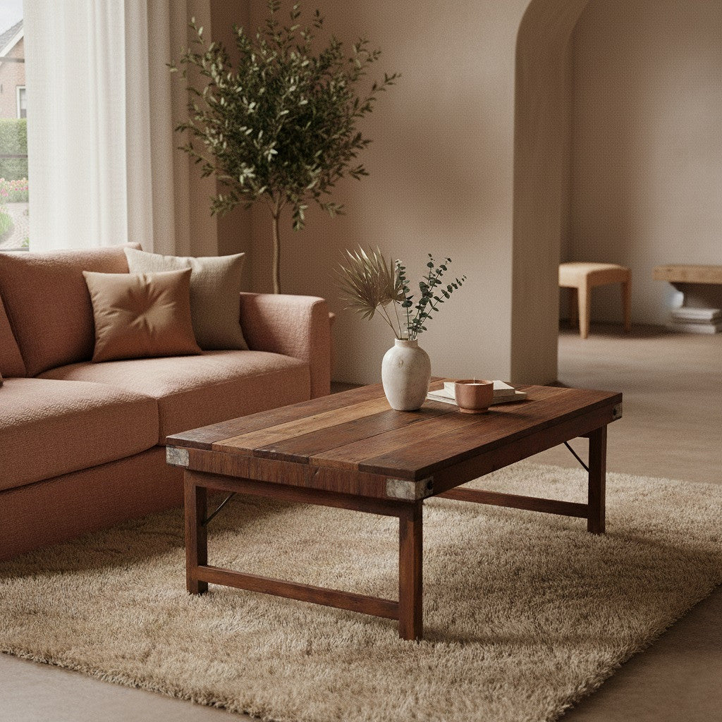 Couchtisch Heritage klappbar in modernem Wohnzimmerarrangement