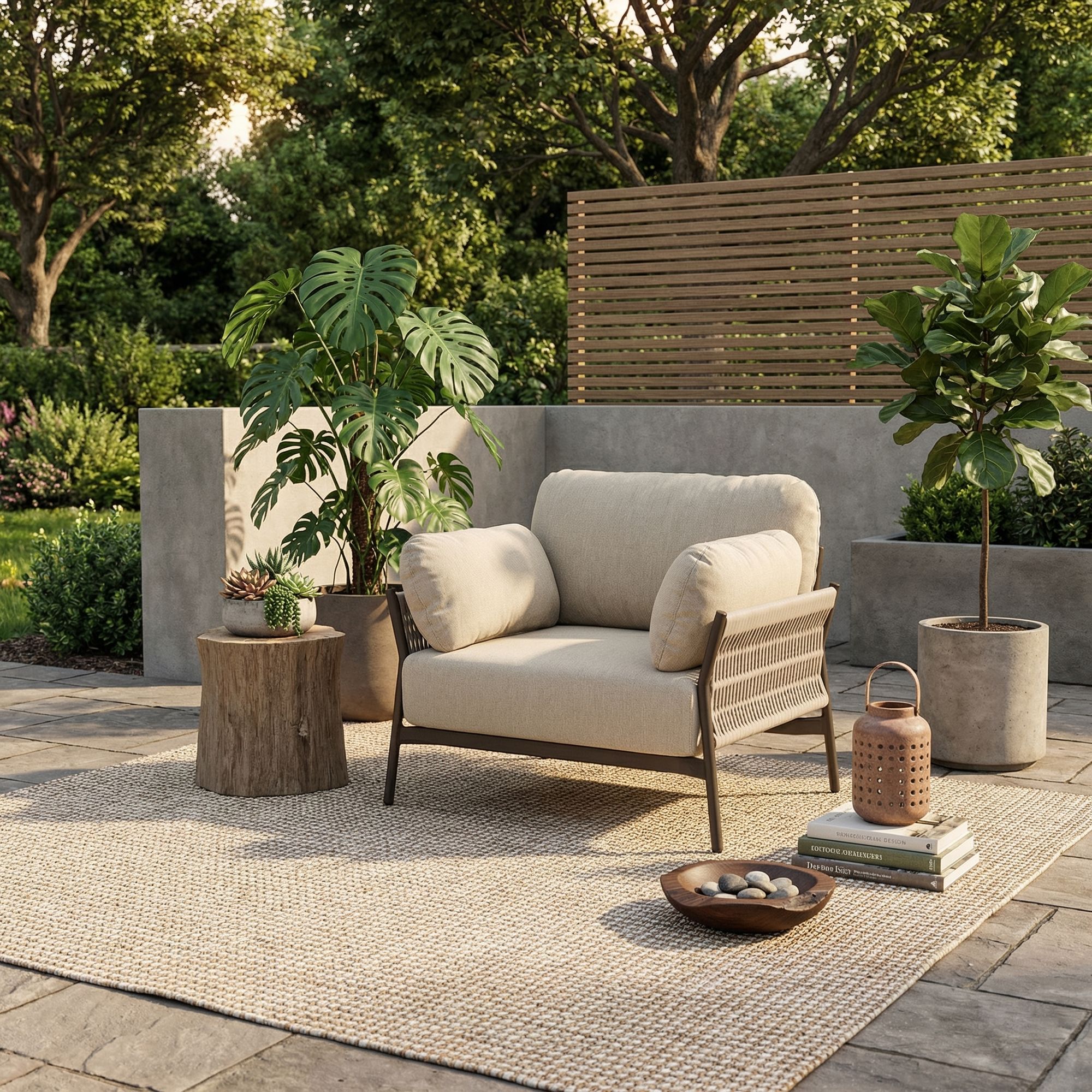 Outdoor Sessel Paradis Raven taubengrau mit Aluminiumgestell