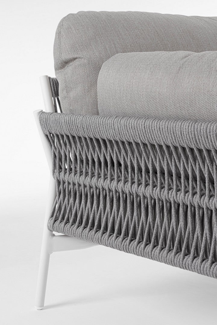 Outdoor Sofa Paradis Agate grau mit Aluminiumgestell für Garten und Terrasse