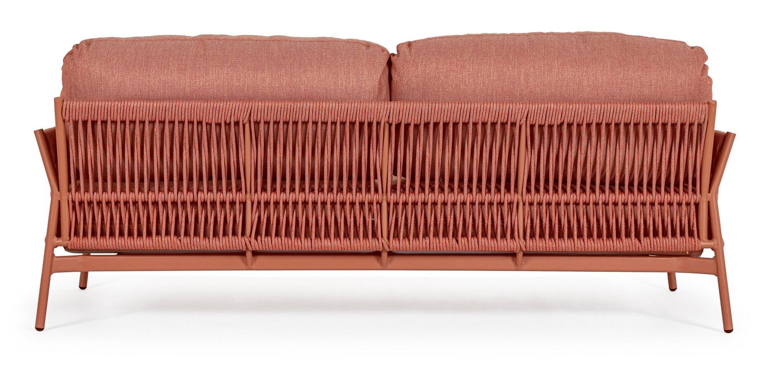 Outdoor Sofa Paradis Sierra lachsrot modernes Lounge Sofa für Garten