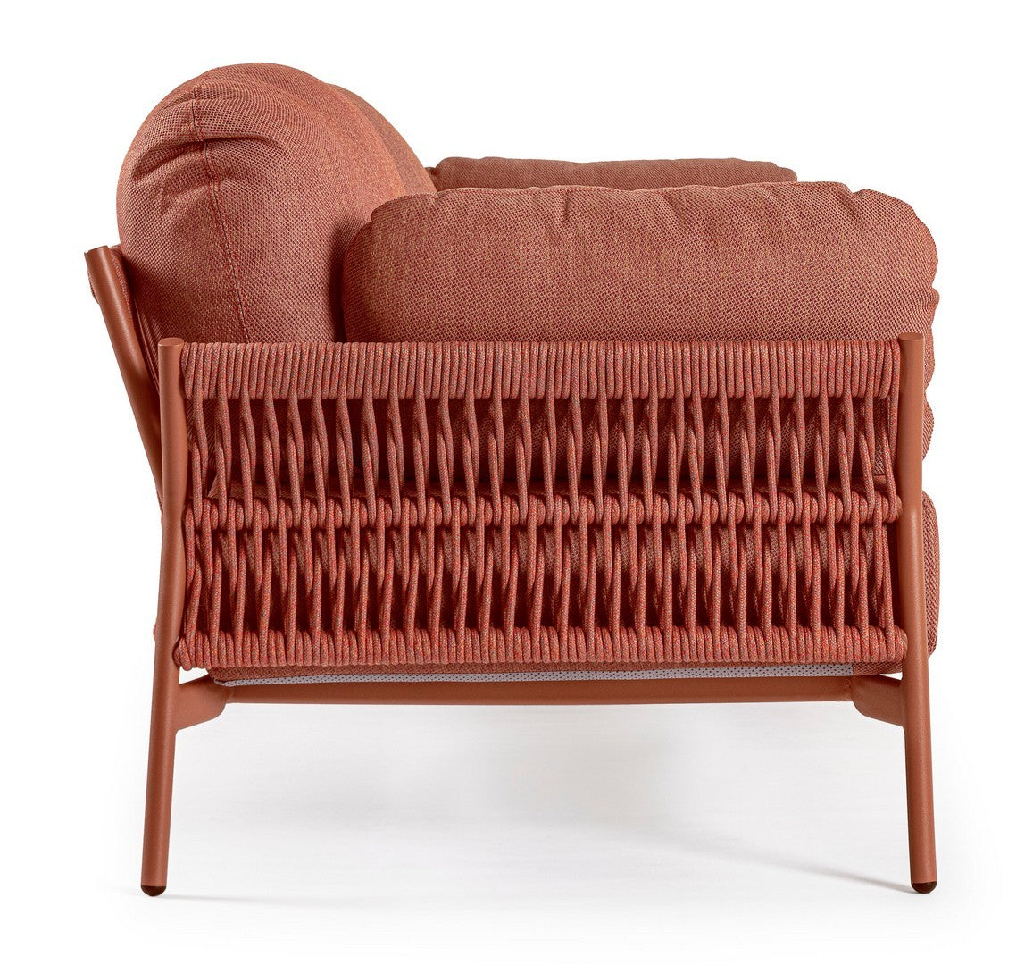 Outdoor Sofa Paradis Sierra lachsrot modernes Lounge Sofa für Garten