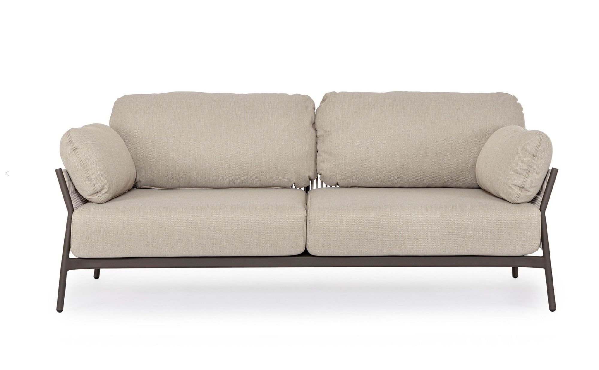 Outdoor Sofa Paradis Raven taubengrau mit Komfortkissen für Outdoor Lounge