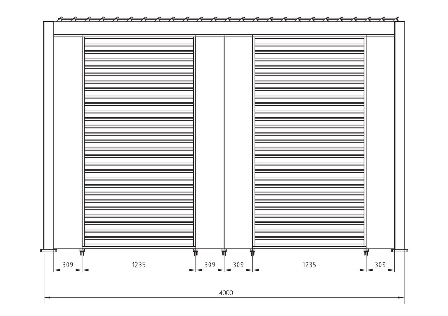 Pergola Ocean 3x4m weiß I STUFF Shop