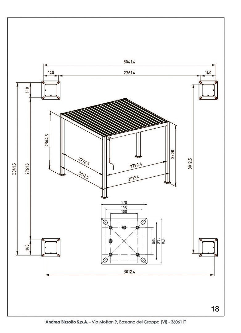 Pergola Pacific 3x3m weiß I STUFF Shop