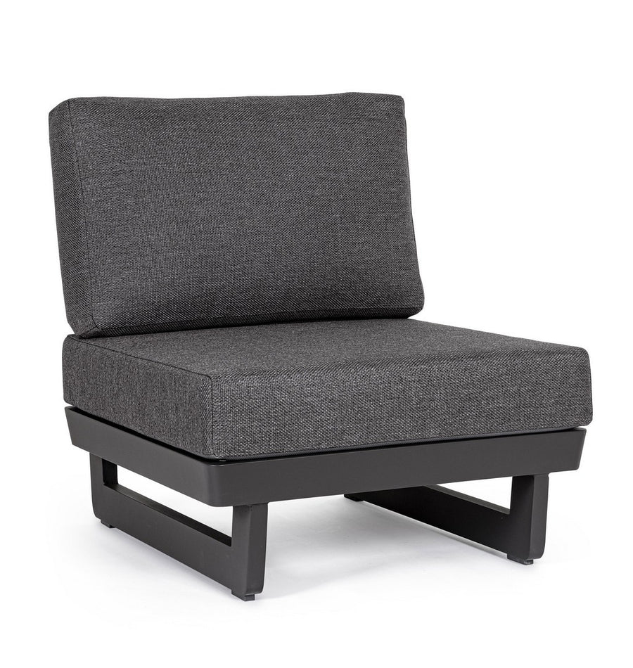 Outdoor Sessel Infinity Modular aus Aluminium mit Olefin-Kissen in Anthrazit | Bizzotto bei STUFF Shop kaufen