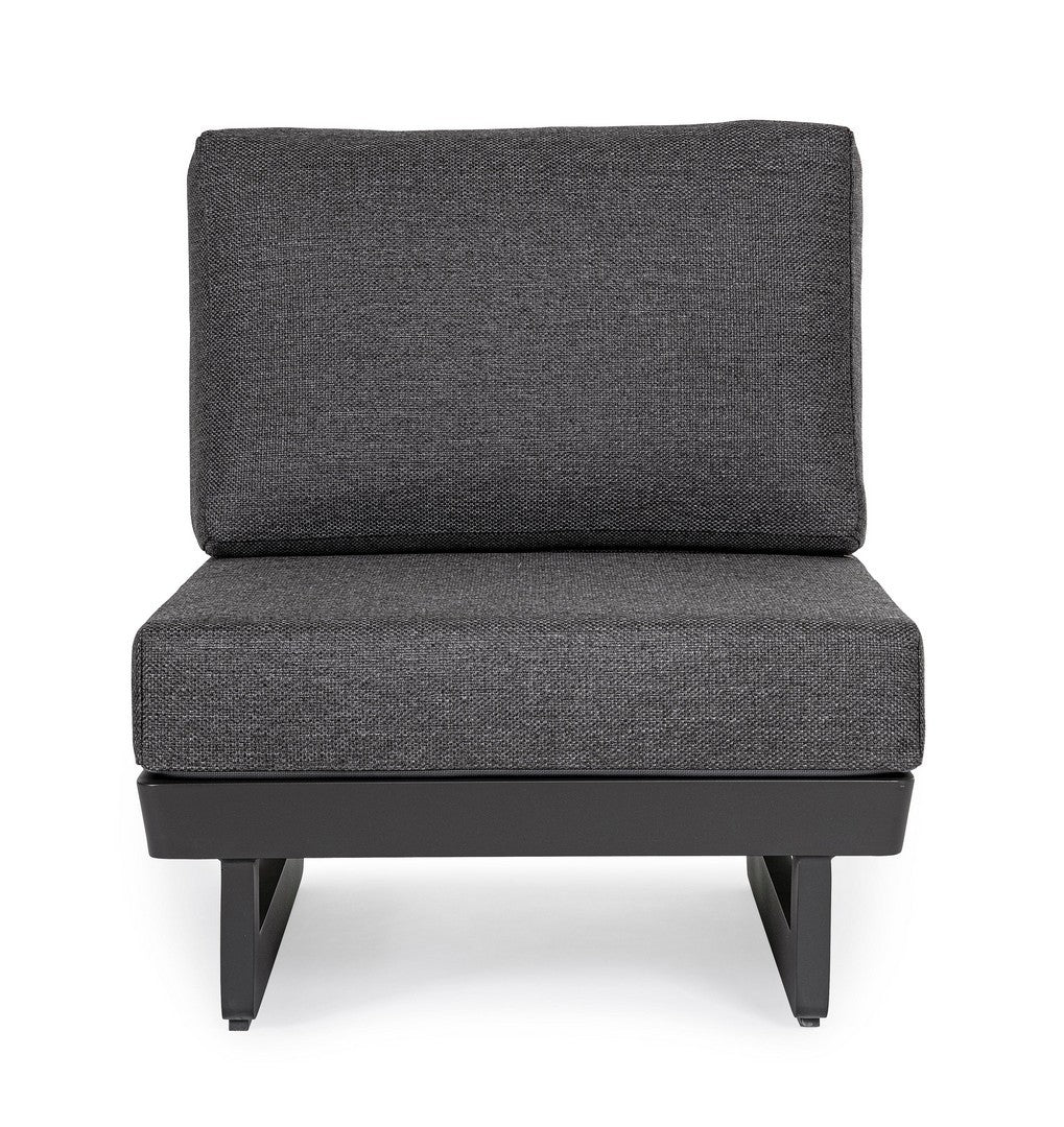 Outdoor Sessel Infinity Modular aus Aluminium mit Olefin-Kissen in Anthrazit | Bizzotto bei STUFF Shop kaufen