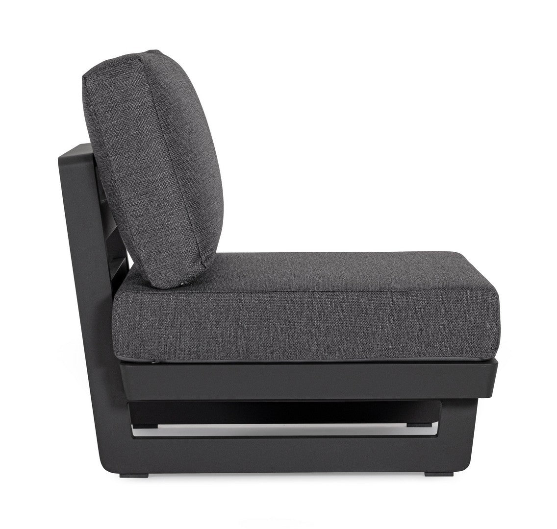 Outdoor Sessel Infinity Modular aus Aluminium mit Olefin-Kissen in Anthrazit | Bizzotto bei STUFF Shop kaufen