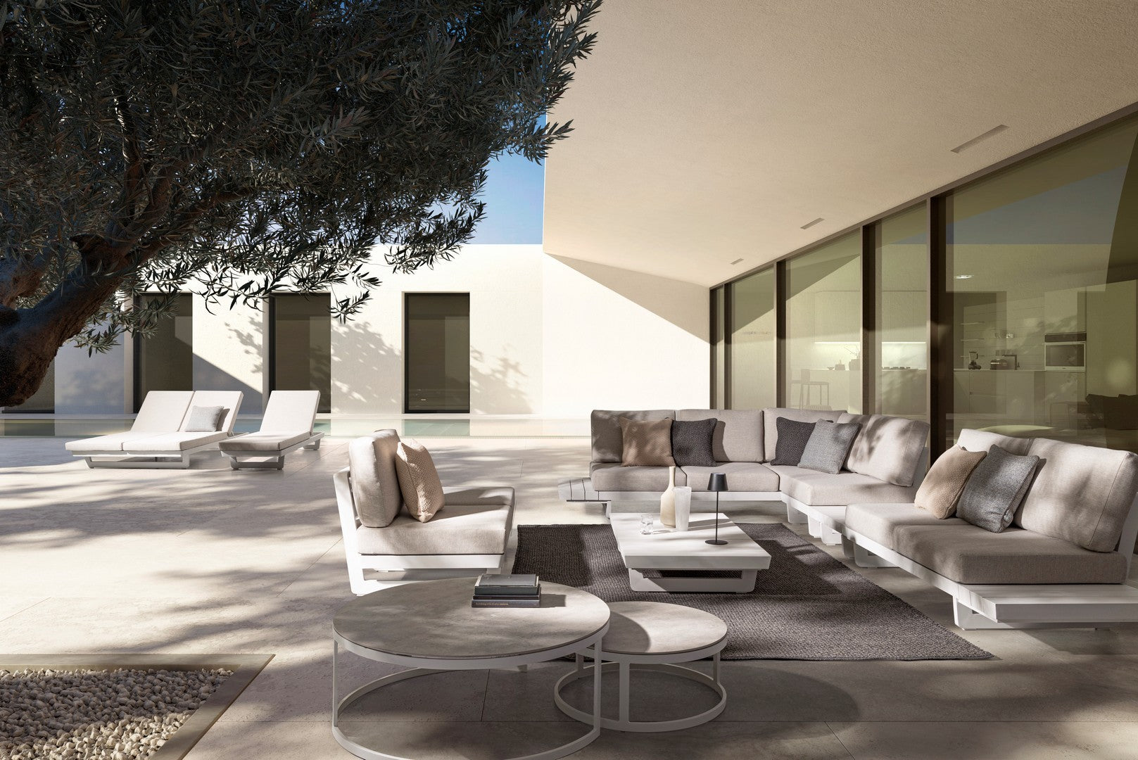 Modulare Outdoor Lounge Infinity in Anthrazit aus Aluminium | Bizzotto bei STUFF Shop kaufen