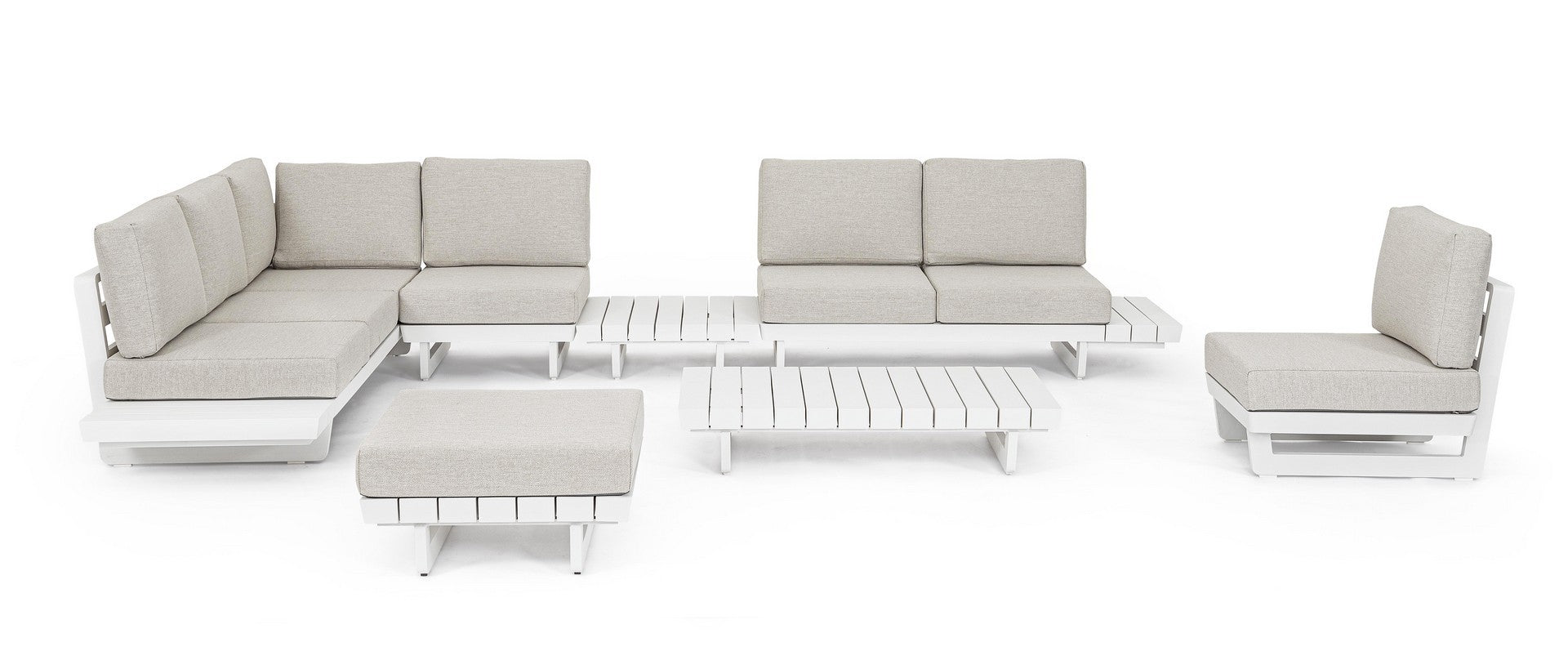 Bizzotto Lounge Infinity 2Set Alu in Weiß Varianten | Bizzotto bei STUFF Shop kaufen