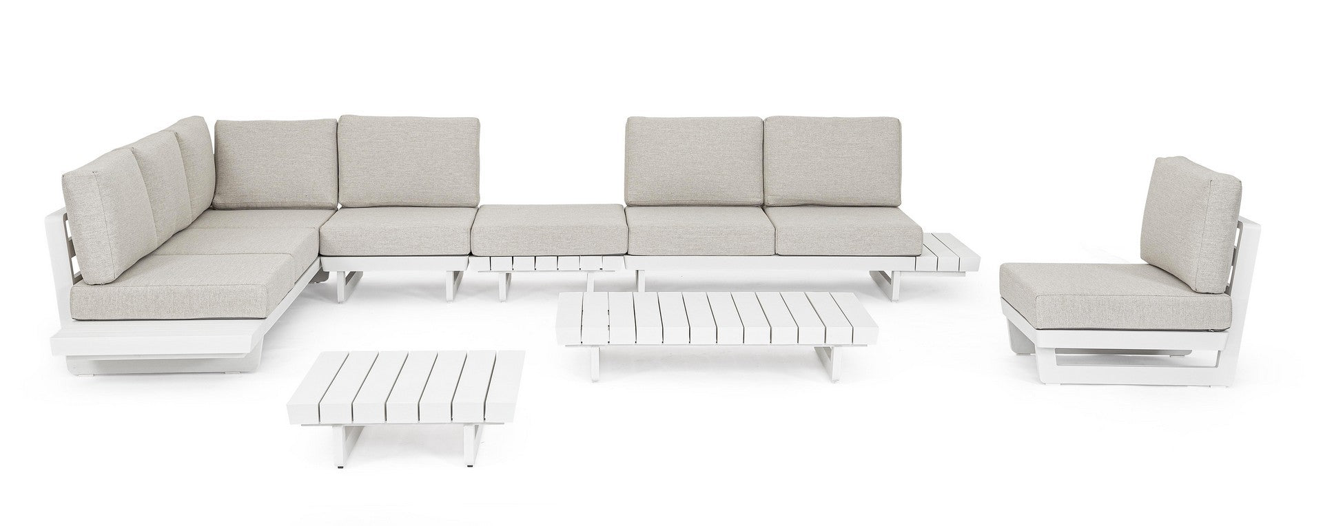 Bizzotto Lounge Infinity 2Set Alu in Weiß Varianten | Bizzotto bei STUFF Shop kaufen