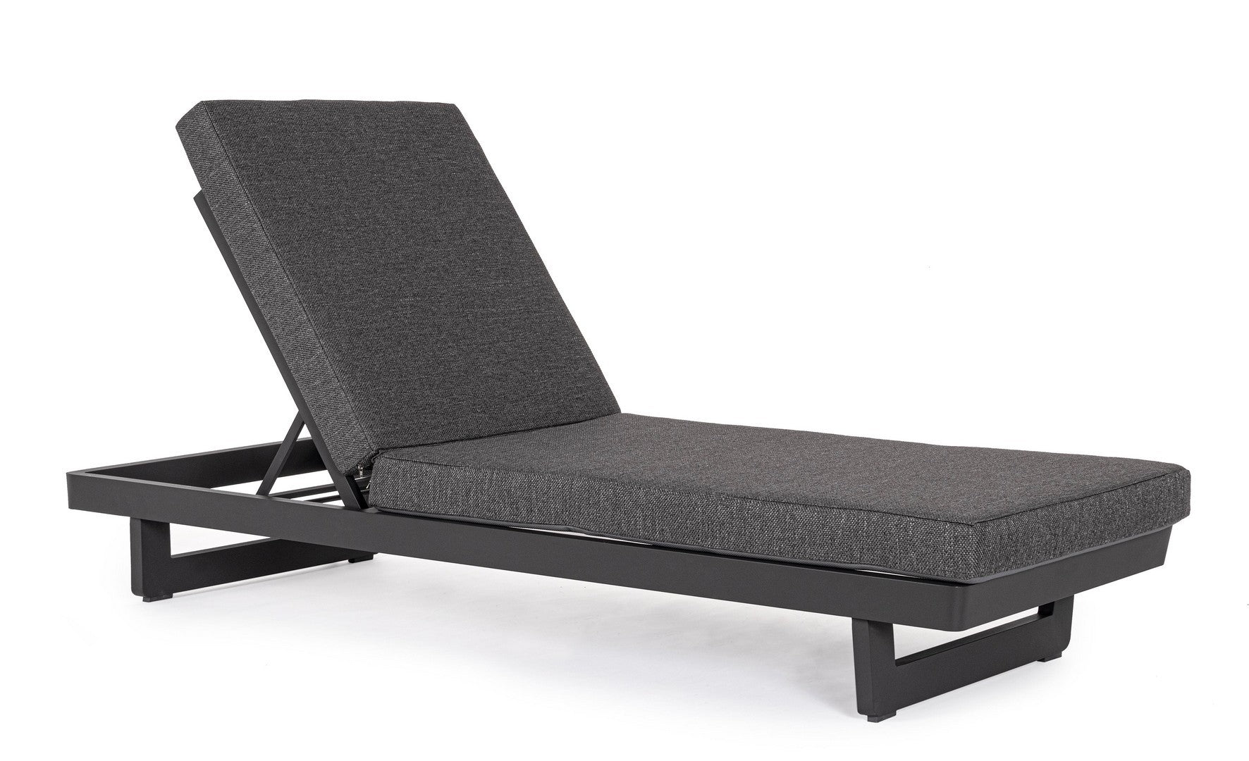 Outdoor Sonnenliege Infinity in Anthrazit aus Aluminium mit verstellbarer Rückenlehne | Bizzotto bei STUFF Shop kaufen