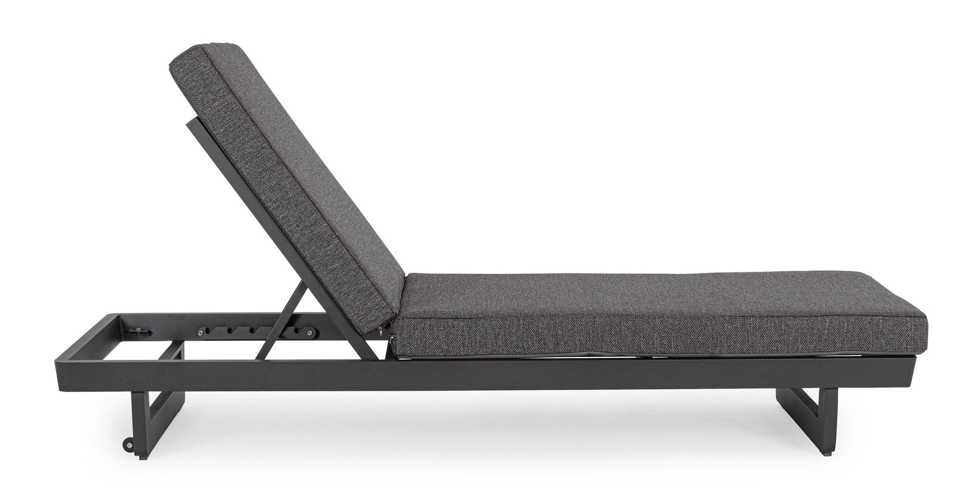 Outdoor Sonnenliege Infinity in Anthrazit aus Aluminium mit verstellbarer Rückenlehne | Bizzotto bei STUFF Shop kaufen