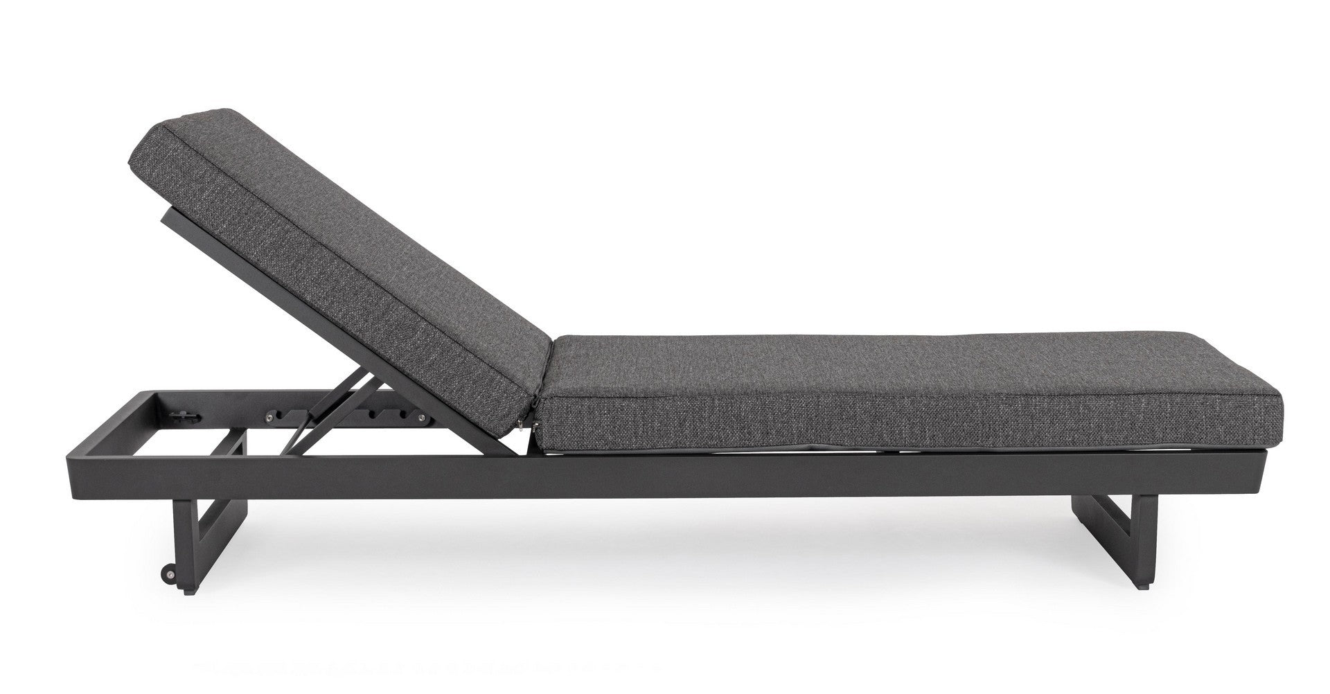 Outdoor Sonnenliege Infinity in Anthrazit aus Aluminium mit verstellbarer Rückenlehne | Bizzotto bei STUFF Shop kaufen