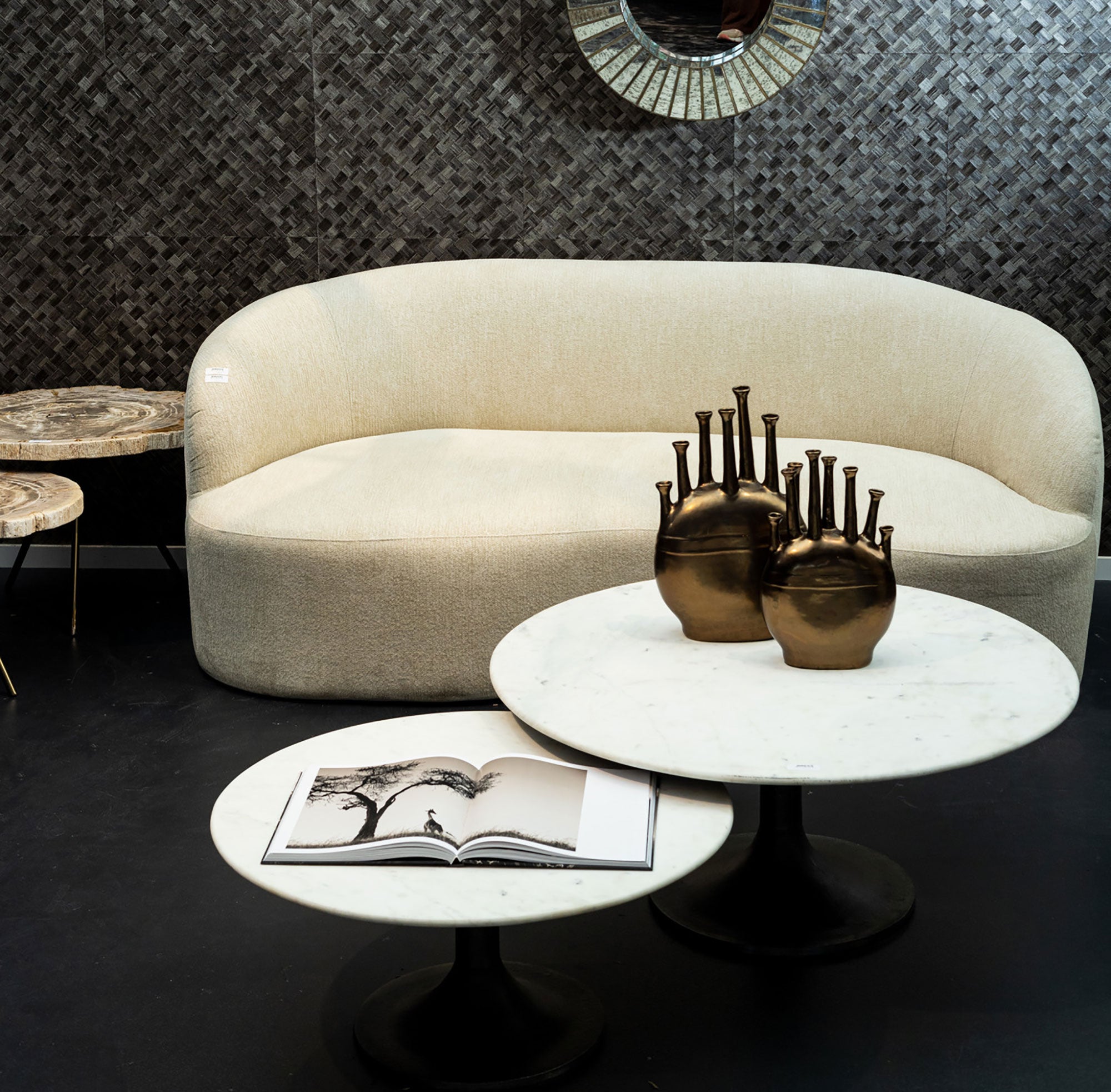 Dreisitzer-Sofa Bohne cremefarben PTMD