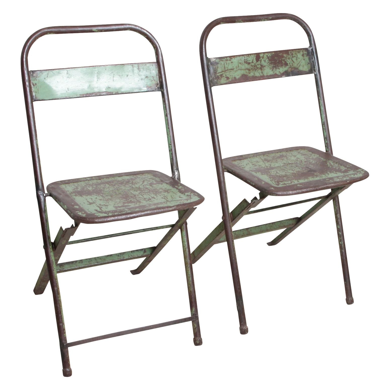 Klappbarer Bistrostuhl aus Eisen Grün