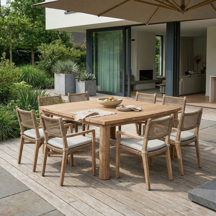 Gommaire Esstisch Miguel square | Teakholz Outdoor-Tisch von Gommaire bei STUFF Shop kaufen