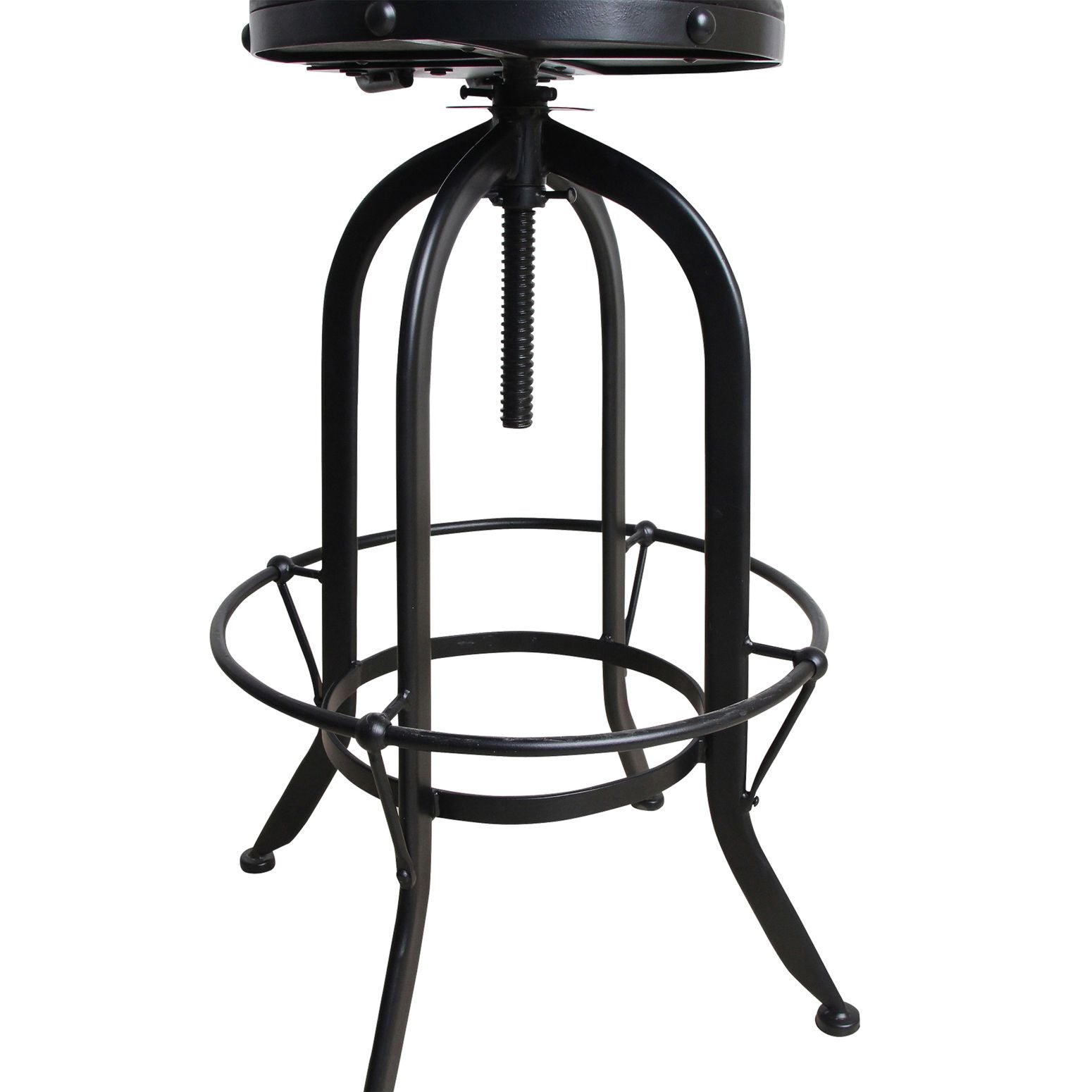 Maschinist Barstuhl Mangoholz black - Industrial Loft