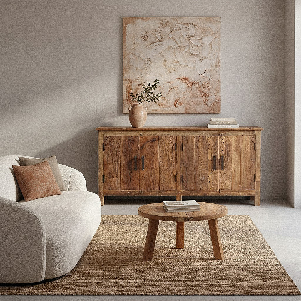 Sideboard Grainwood mit 4 Türen aus recyceltem Holz | bei STUFF Shop online kaufen