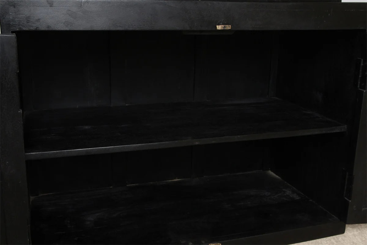 Vitrine schwarz von STUFF Loft mit kleinem Ablageschrank bei STUFF Shop kaufen