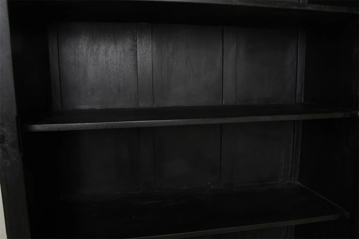 Vitrine schwarz von STUFF Loft mit kleinem Ablageschrank bei STUFF Shop kaufen