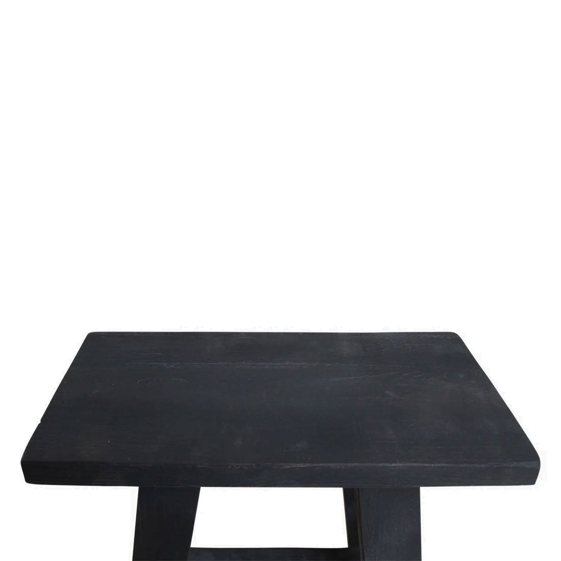 Schwarze Haltestellenbank