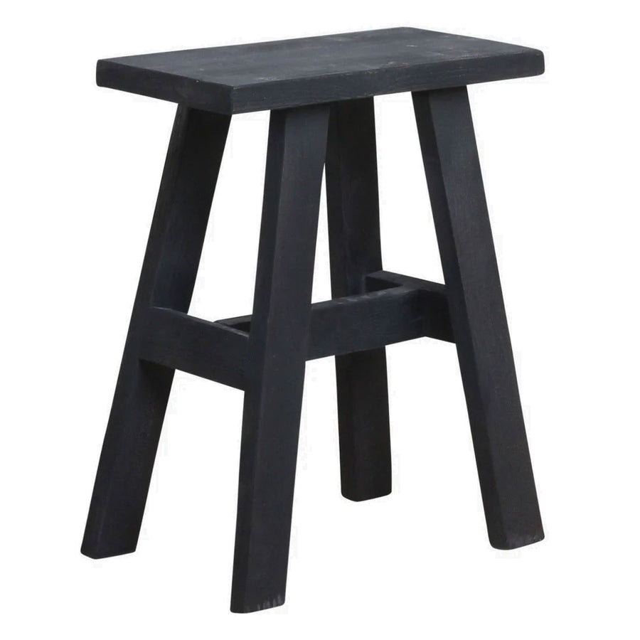 Schwarze Haltestellenbank