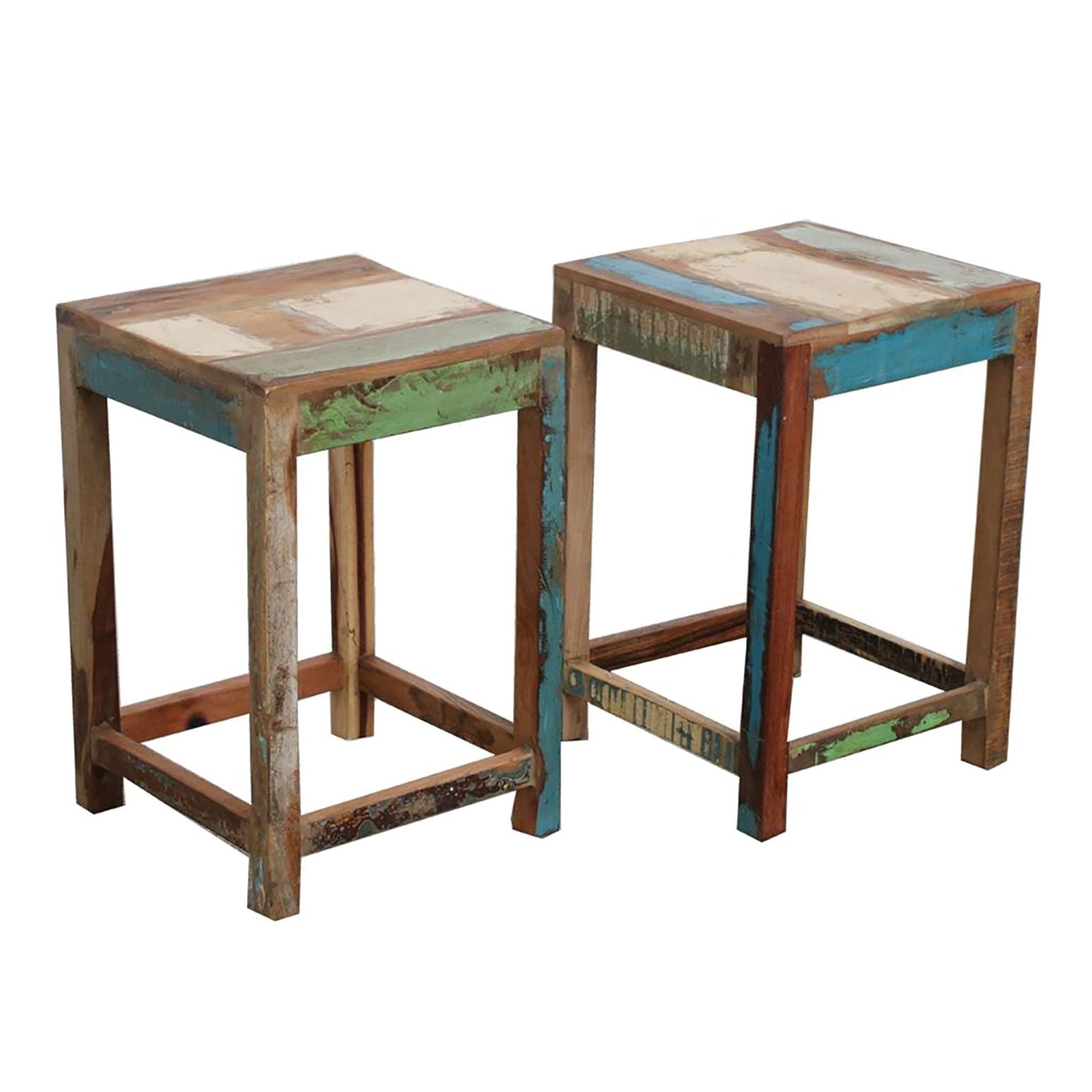 Vintage Charme Scrapwood-Hocker | STUFF Shop