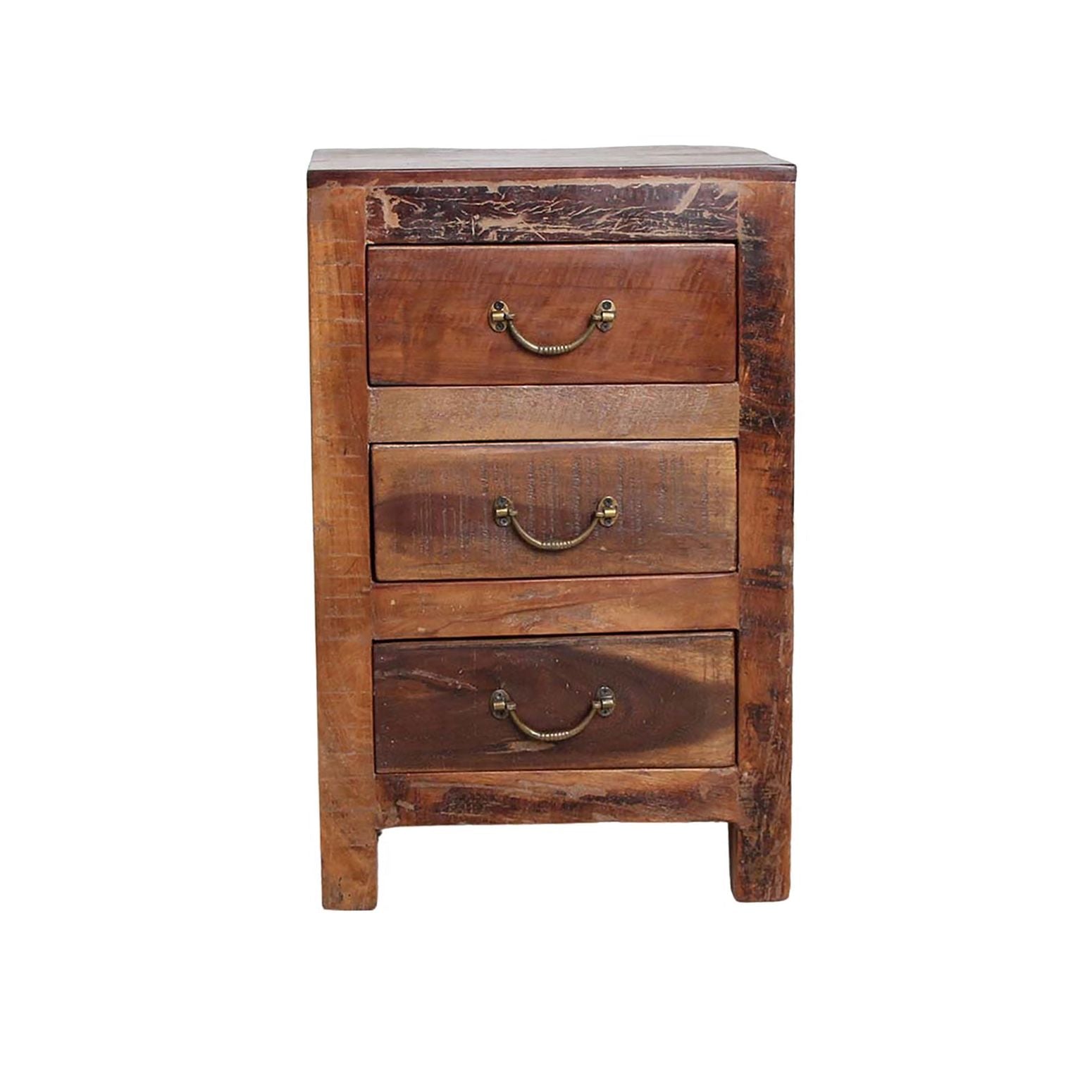 STUFF Loft Factory Nachttisch aus recyceltem Holz mit handgefertigten Schubladengriffen