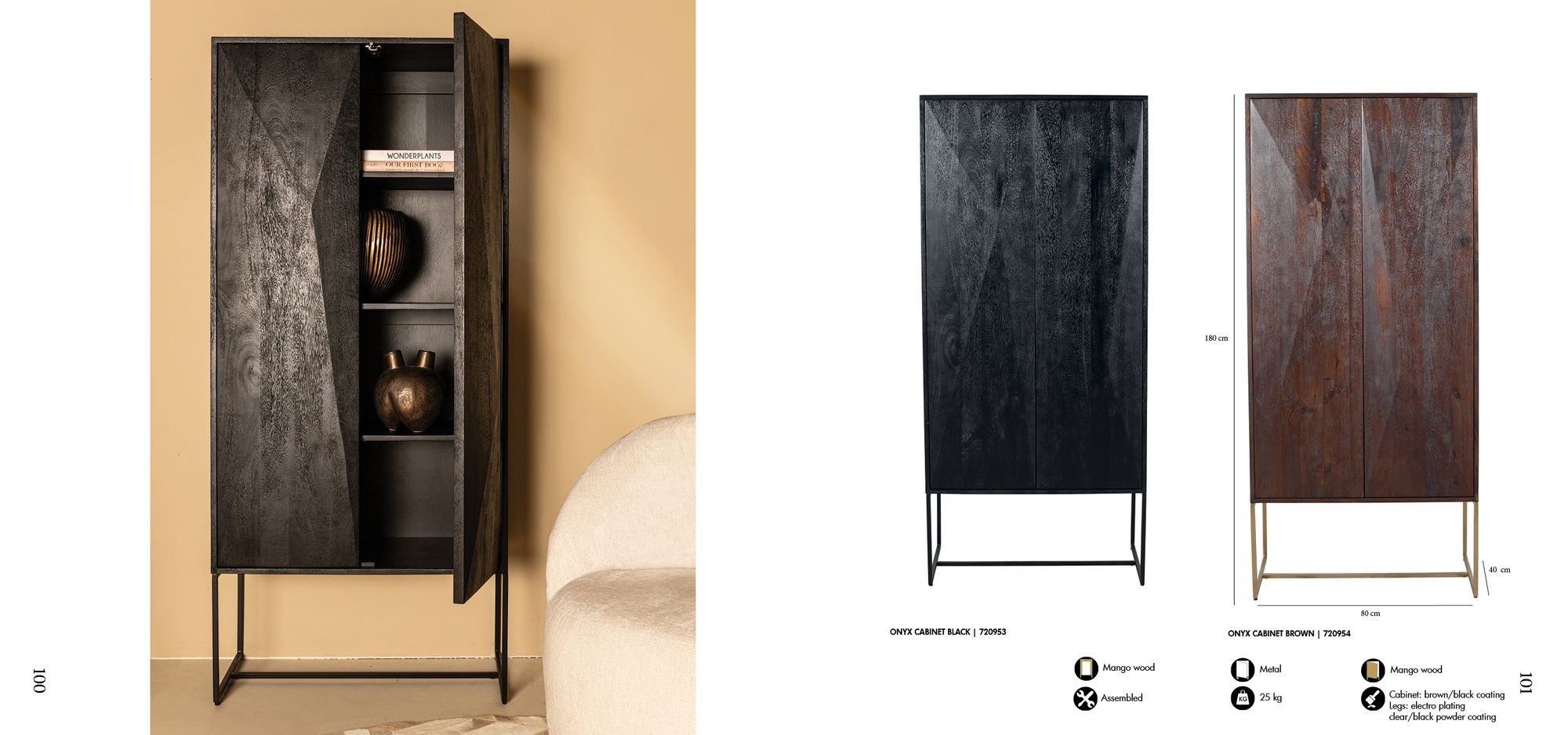 Schrank Onyx Eleganter 2-Türiger