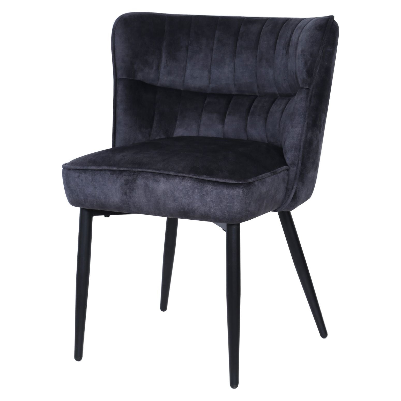 Perspektivische Aufnahme des PTMD Marth Stuhls in Grau, perfekte Ergänzung für jedes moderne Interieur.