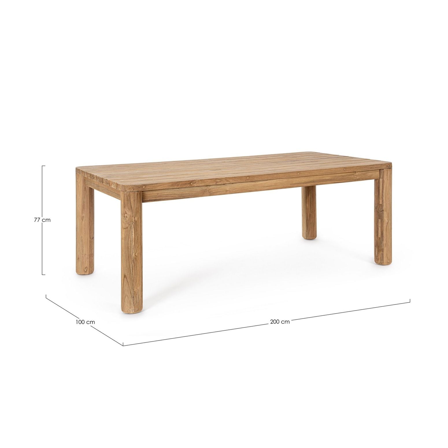 Maße des Esstisch Maverick Outdoor in der Größe 200 cm Länge.