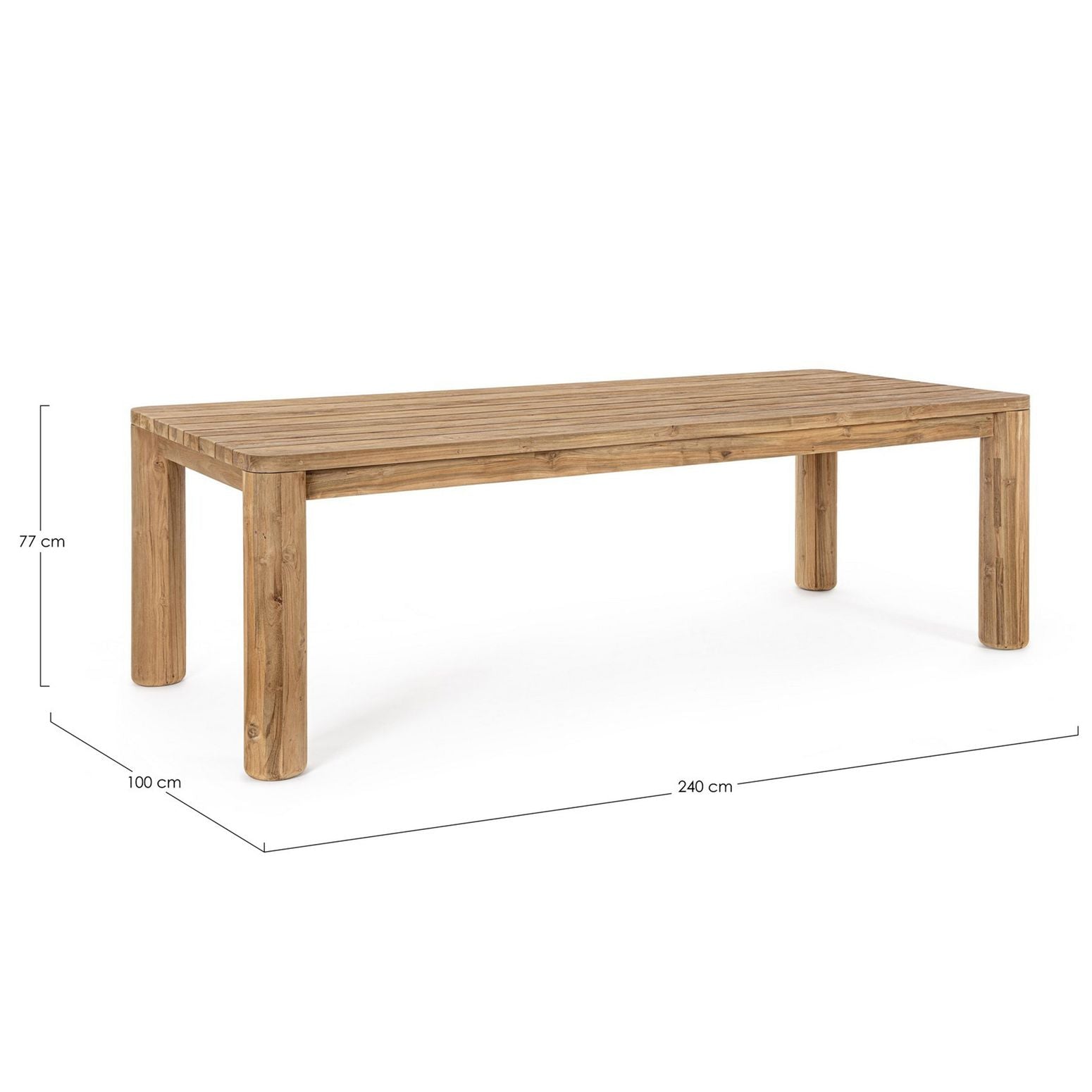 Maße des Esstisch Maverick Outdoor in der Größe 240 cm Länge.