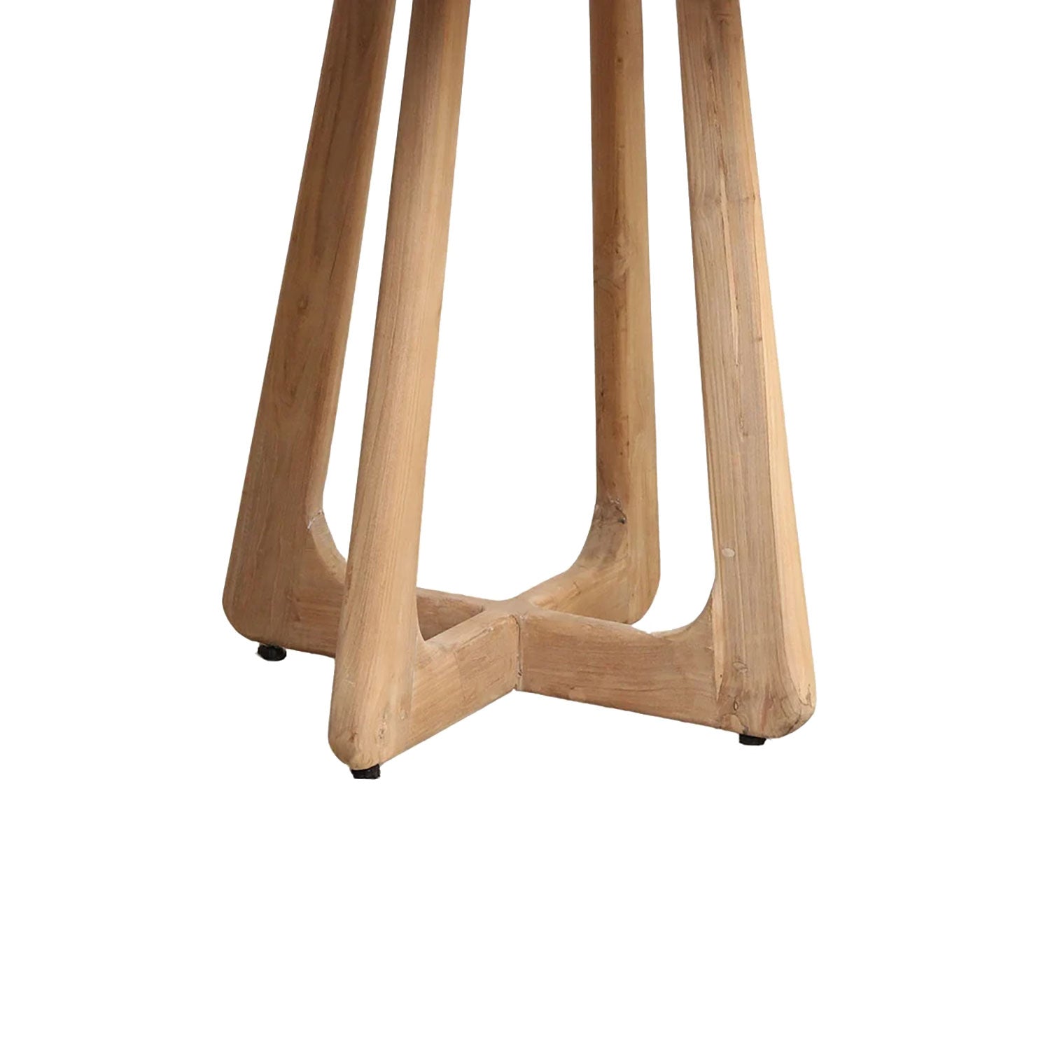 Unteransicht des Teakscape Tisches, Fokus auf die stabile Beinkonstruktion