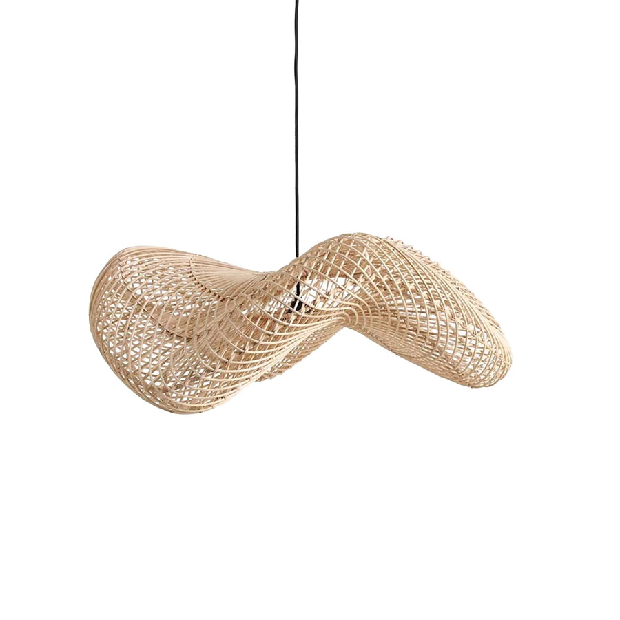 Wave Lamp Natural Large von STUFF Loft – organisch geformte Rattanlampe für stilvolle Beleuchtung