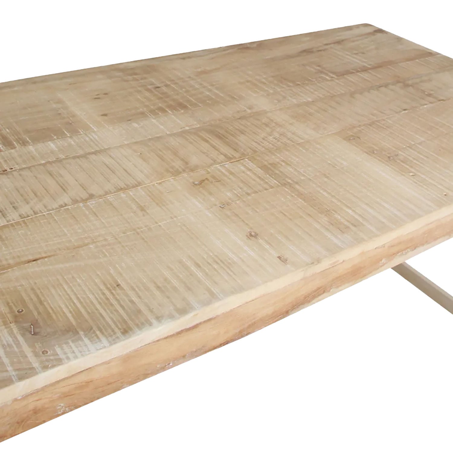 Klappbarer Esstisch aus recyceltem Altholz mit Limewash-Finish, 165 x 75 x 76 cm, rustikaler Klapptisch